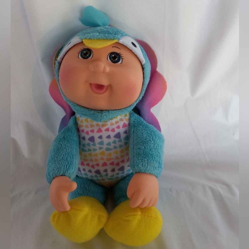 Cabbage Patch Kids Peacock CPK  Rainbow Color Baby Doll Sz 10"